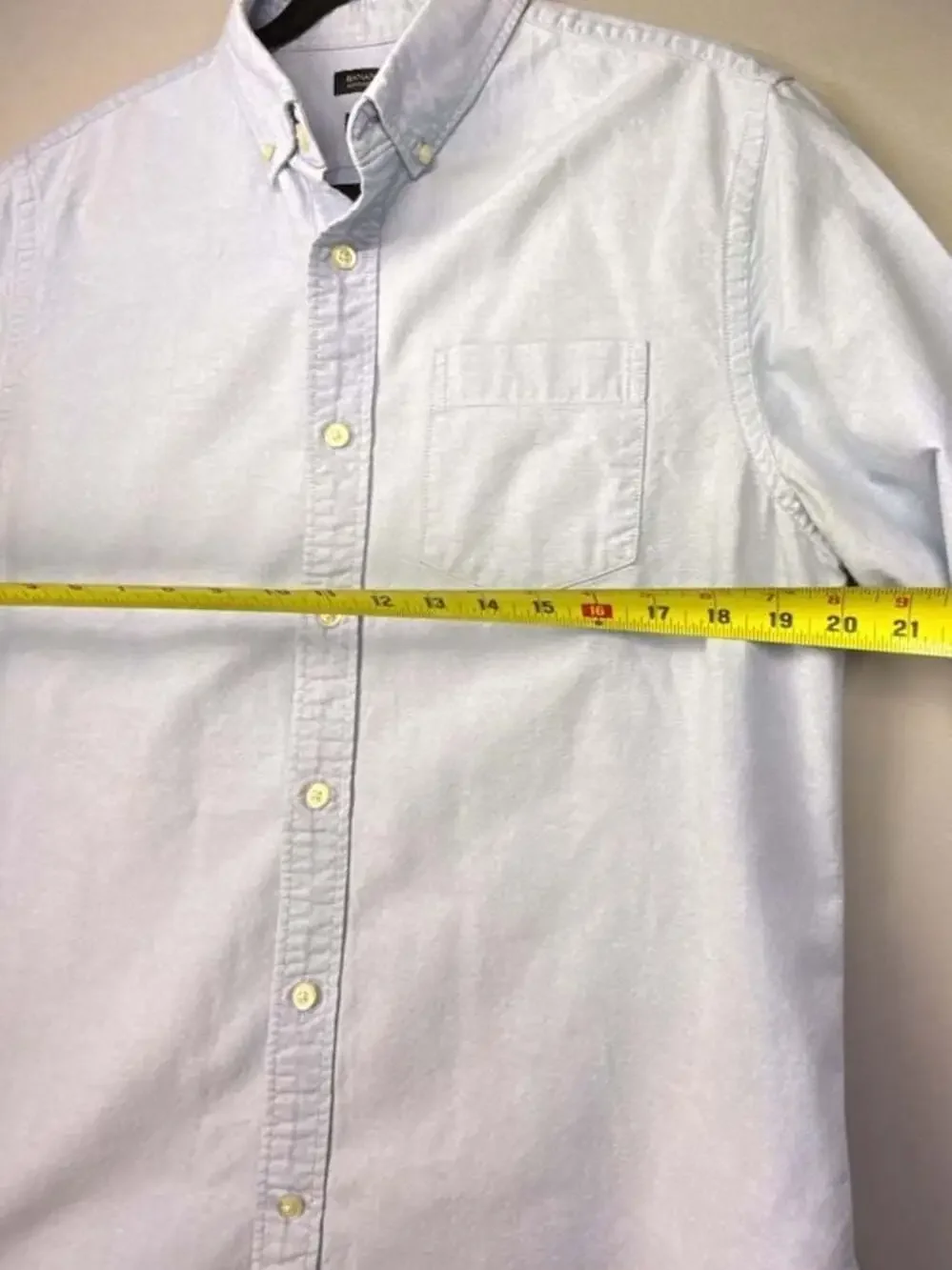 Banana Republic Camden Fit Men's Long Sleeve Stretch Oxford Button-Down Shirt
